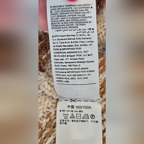 Old Navy Sweaters Fringed Cotton Blend Southwestern Boho Waterfall Cream Size L - Picture 8 of 8